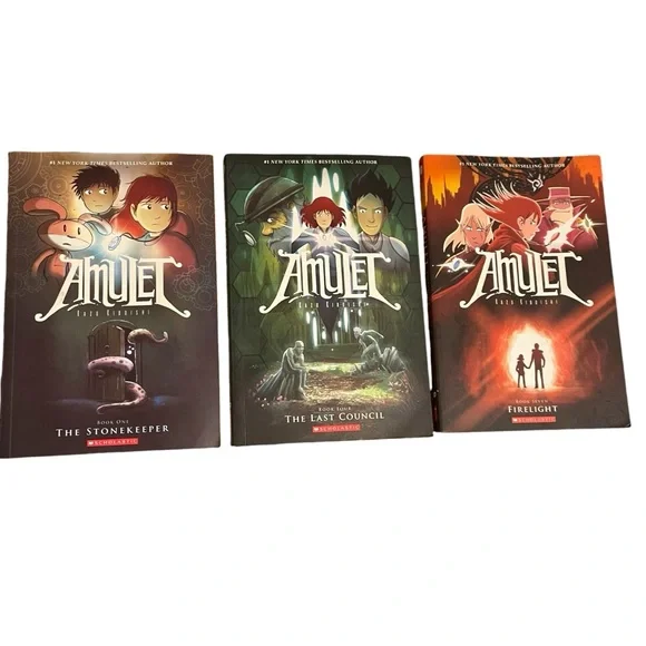 Amulet Graphic Novel Series Books 1, 4, & 7 by Best Selling Author Kazu Kibuishi - Picture 1 of 6